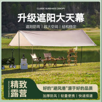 Canopy tent outdoor camping sunshade sunscreen silver picnic square large curtain shed set rainproof pergola