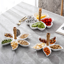 Ceramic platter snacks dried fruit plate modern living room dividing plate creative Nordic candy dessert sauce seasoning dish