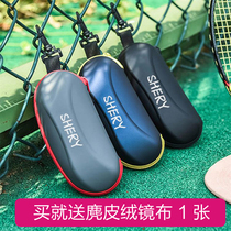 PRAE sports outdoor riding light portable sunglasses box sunglasses box mens and womens zipper bag with hook mirror
