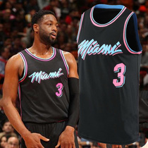Wade jersey Heat city version No 3 basketball suit top sleeveless vest mens custom printing competition street tide