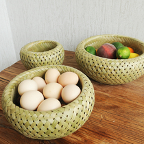 Bamboo woven small fruit basket handmade bamboo woven product bamboo basket containing basket fruit count heart basket farmhouse with woven dustpan