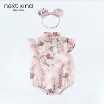 Spot Next kind Newborn Girl Baby Summer Platinum Bow Full Moon Cute Cute Hardi Dress