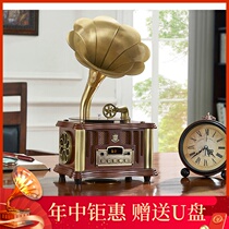 Wireless Bluetooth speaker Retro phonograph Household European subwoofer Mobile phone computer small audio speaker Portable