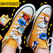 Harajuku style cartoon personality student shoelace decoration shoe buckle canvas shoes cute childrens interest trembles with shoelaces accessories