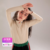 Rain Star Rain Girl girl Half high collar bottom shirt Autumn winter clothing 2021 new female large children Neyhitch warm blouses