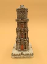 French retro architecture Durmabach clock tower bell tower scene micro landscape decoration decoration model