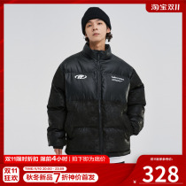 FPA graphic printing PU stitching cotton jacket winter warm national trend new loose casual high street cotton jacket