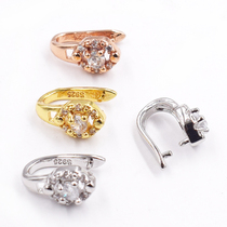 Hanging buckle buckle S925 half silver buckle DIY accessories Jade Buckle Head safety buckle accessories pendant buckle