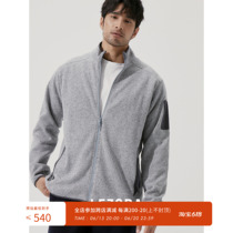 LEZORA bird YB fabric warm and breathable press rubber pocket stand collar grip suede male