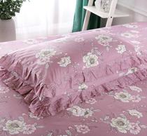 100% cotton twill pillowcase 100% cotton pillowcase Single zipper lace pillowcase Pair of pillow leather Korean version