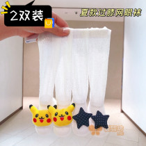 Spring and summer loose mouth cotton card Silk Silk treasure baby stockings over the knee long socks color glue non-slip mosquito socks