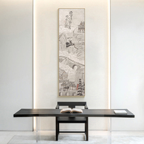 Yu Qiping x Qianxiang painting Long vertical version of the entrance decorative painting Corridor aisle hanging painting Zen new Chinese mural