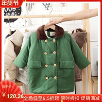 Old military cotton coat children boy childrens clothes thickened baby New northeast Net red suit winter tide
