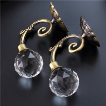 High-end value affordable curtain adhesive hook wall hook zinc alloy antique crystal curtain buckle decoration strap wall hook