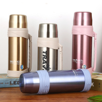 W304 stainless steel insulated jug large capacity 1500ml on-board portable insulated cup for men and women travelling student hot water bottle