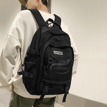 Double Shoulder Bag Men Ins Tide Cool Korean Version Fashion Big Capacity Computer Backpack Junior High School College Student School Bag Girl