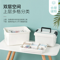 Household medicine box large capacity storage box portable small student dormitory first aid kit Family Medicine medical box