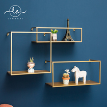Nordic wall shelf living room background wall cabinet creative dining room bedroom wall wall decoration