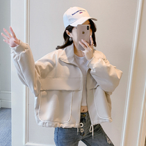 Jacket Lady Autumn Winter 2020 New Korean Version Loose Casual 100 Hitch Bf Wind Long Sleeve Jacket Short blouses