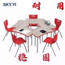 Colour hexagonal table mobile less paediatrics splicing creative table combined strip table trapezoidal table