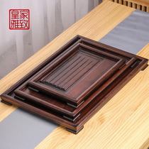 Japanese style simple bamboo tea plate household tea plate rectangular tablet kung fu tea dry plate drainage