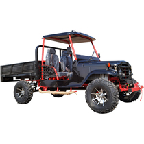 Four-wheel drive agricultural vehicle Jinlang 300cc bucket 1 6 M disc double rod dump double seat winch Jeep farmer car