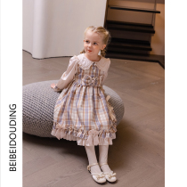 Girl Dress Autumn dress 2021 childrens foreign atmosphere Net red dress autumn girl baby Lolita skirt