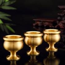 Taiwan pure copper for water glass for Buddhas cup of light body high foot wine glass Baie deity tea cup Guanyins holy water cup Caivinity for the cup