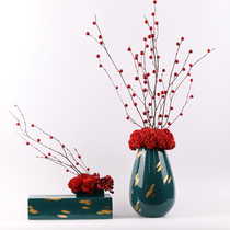 New Chinese style creative home simulation flower decoration Hotel model room Sales office decoration Living room dining table crafts