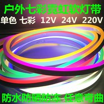 LED neon light flexible 220V colorful color changing outdoor light strip highlight advertising signature shape waterproof soft light strip