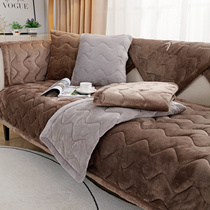 Winter couch cushions Plush Thickening Fallé Suede Anti Slip Cushions Minima Modern Winter Style Leather Sofa Cover Scarves