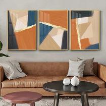 Light luxury living room sofa background wall decorative painting Nordic modern abstract geometric hanging painting original atmospheric triple painting