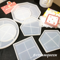 Geometric Cup Mat Plate Saucer Irregular Base Mirror Silicone Mold DIE DIY DROP GLUE SWING TABLE PHONE HOLDER