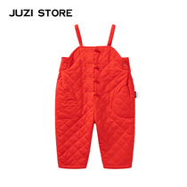 JUZI STORE Dress New Year Thickened Cotton Pants Donuts Traditional Clothes Long Pants Back with pants male and female 1040301