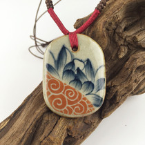 Pachesilana ethnic ceramic cloud blossoming sweater chain