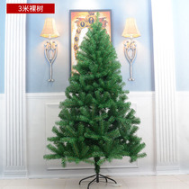 3 M large Christmas tree 300cm luxury encryption widening powder-free Christmas naked tree mall decoration scene layout