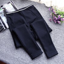 South Korea 2020 Spring and Autumn new black velvet leggings women wear thin slim stretch high waist feet