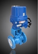 Q941F46-16C explosion-proof electric cast steel lined with fluorine flange ball valve switch type DN15-DN300