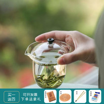 Grammer Colorful Succour Easy Bubble Cup Glass Cover Bowl High Boron Silicon Heat Resistant Pure Hand Hand Grip Tea Bowl Send friends