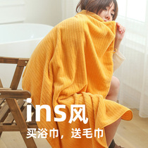 Bath towels Women Winter Male lovers Section 2022 New towels Two pieces Home Non pure cotton Water suction speed dry without dropping