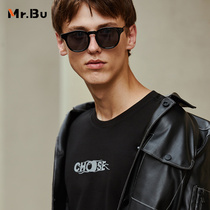 MrBu Pima cotton long-sleeved T-shirt male autumn simple letter print male base shirt male KT00902 disconnect