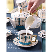 New bone China coffee cup set English afternoon tea style Ceramic latte cup Coffee cup dish Dessert plate Coffee