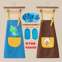 langboer childrens apron underwater coat Adult summer childrens dishwashing waterproof parent-child haircut writing brush words