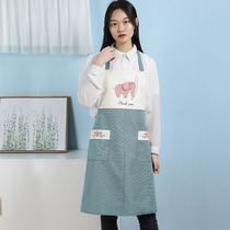 Handmade fabric apron home kitchen anti-fouling men and womens work clothes cloth cartoon cute Japanese Korean fashion waist