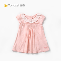 Tongtai baby summer skirt 1-4 year old baby girl dress short sleeve princess skirt shirt girl out clothes
