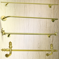 服装店展示架金色上墙架男女童装店挂衣服架子现代壁挂式货架正挂