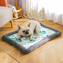 Dog kennel summer ice silk cool nest dog kennel mat summer pet mat nest cat breathable non-slip anti-bite method bucket