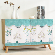 Living room kitchen cabinet curtain Dust-proof occlusion cloth Japanese-style hole-free bathroom simple wardrobe curtain short curtain small curtain