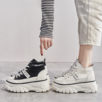 Eurostock Rice Cake Shoes 2022 Summer New Internet Red Old Daddy Shoe Women Chains Inleneured Inner Heightening Small White Shoes