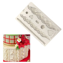 New product turning sugar cake silicone mold wool texture dry Pace decoration Mousse chocolate baking tool Clay